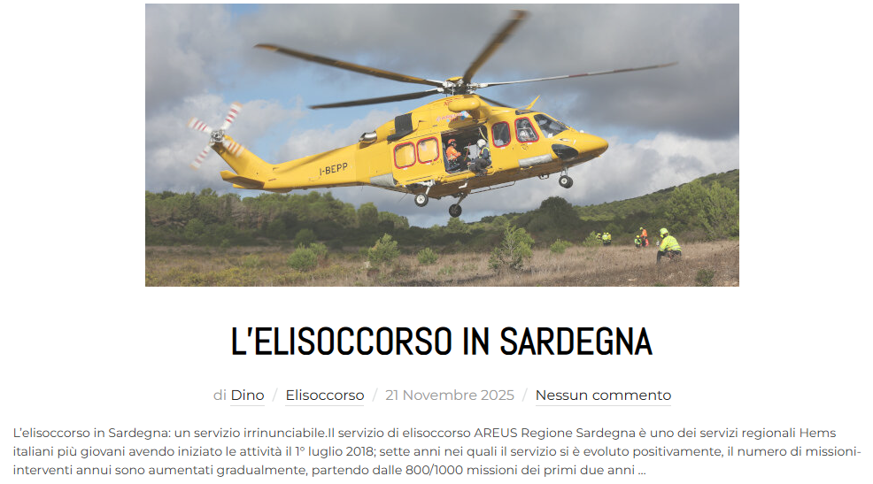 L'Elisoccorso in Sardegna_COVER